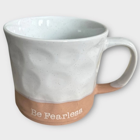 Atelier by Trudeau Be Fearless Handcrafted Clay Pottery Ceramic Coffee Tea Mug - Picture 2 of 4